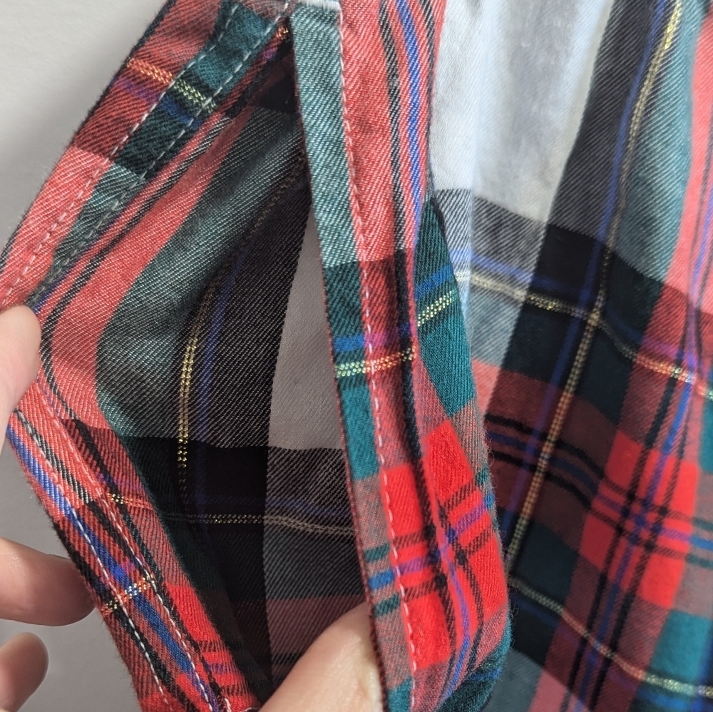Victoria's Secret Pajama Pants Lounge Christmas Plaid Modal Elastic Pocket XL - Picture 6 of 9